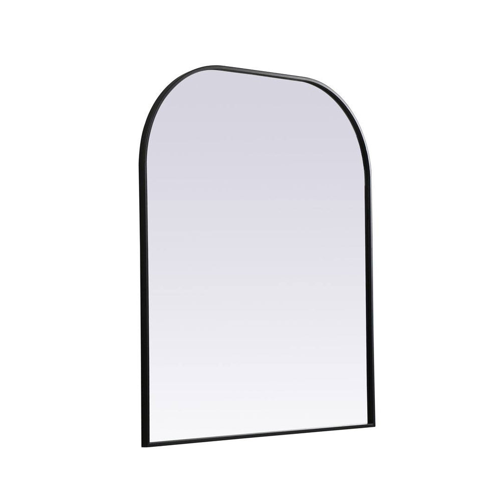 Sabine Metal Wide Arch Wall Mirror Finish: Black, Size: 42" x 36"