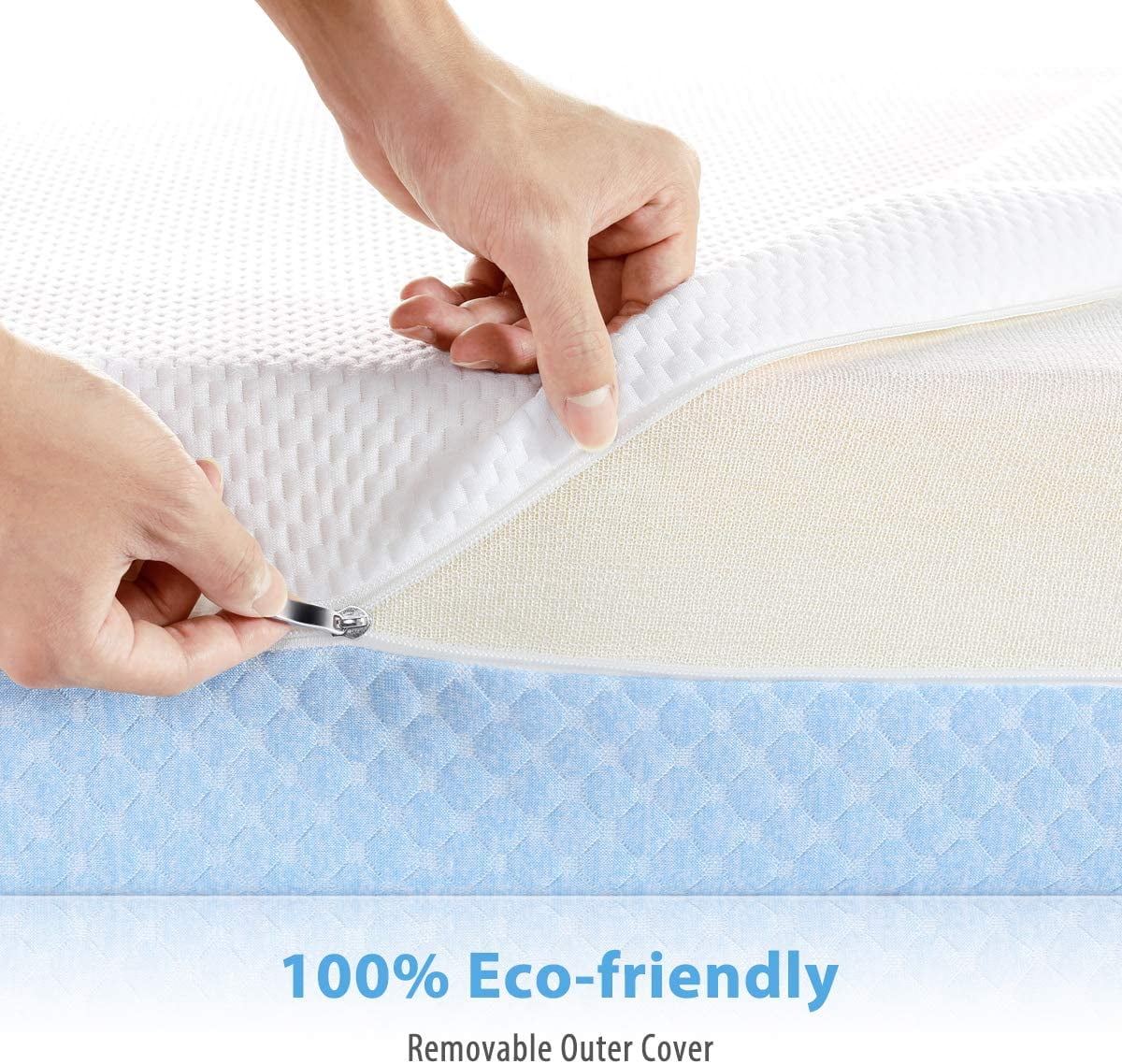 Dual Sided Crib and Toddler Mattress, 6 in 2 - in - 1 Foam Baby Mattress for Standard Full Size Crib, with Removable Washable Cover