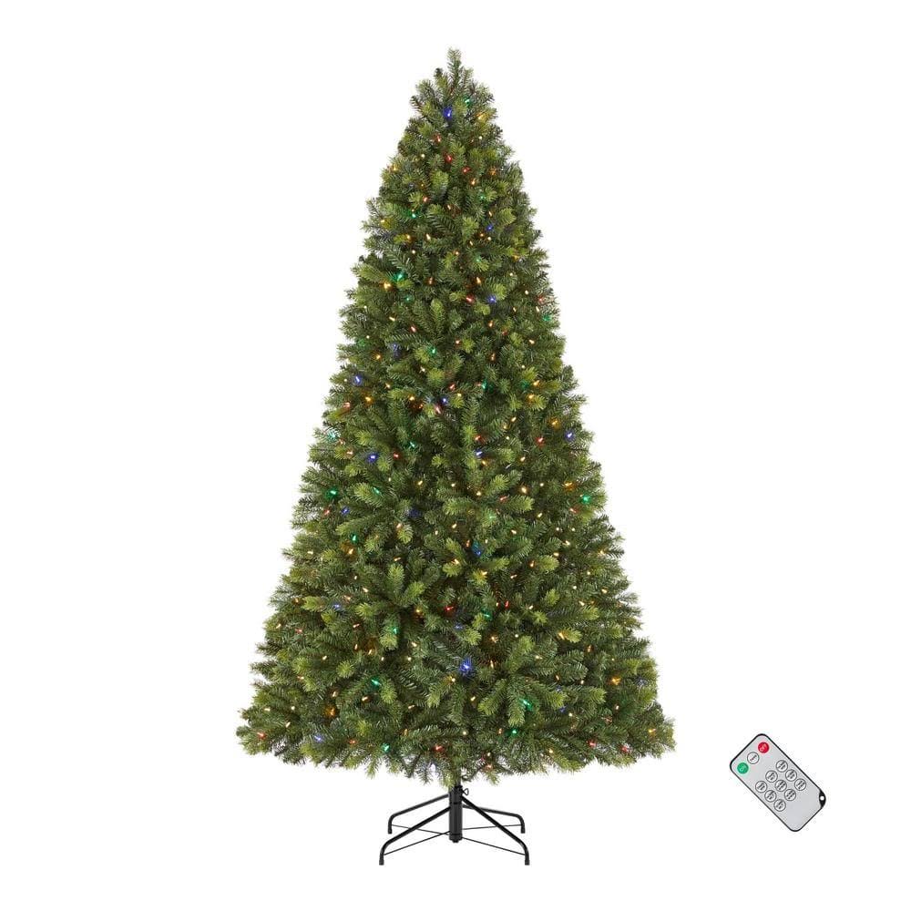 Home Accents Holiday 7.5 ft. Barbour White Spruce Christmas Tree